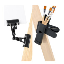 Easel Brush Clip with Twistable Copy Holder Clip,Paintbrush Holder Adjustable Foldable Paper-Copy Clips for Paint Brushe
