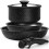 Pots and Pans Set Detachable Handle,5 Piece Nonstick Kitchen Cookware Sets,Stackable Pots Pans Set with Removable Handle 2