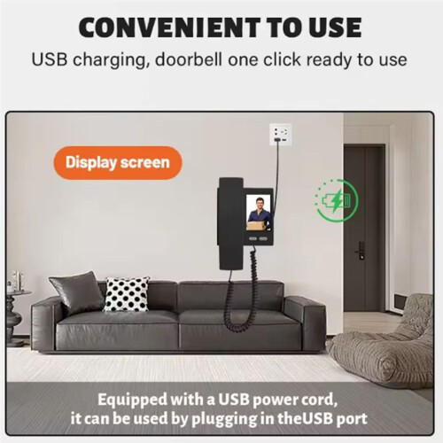 Infrared Night Vision Doorbell 3.5-Inch IPS Screen Dialogue Door Camera Full Viewing Angle Wireless Intercom 1