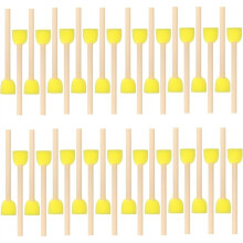 40 Pezzi di Pennelli Rotondi In Spugna per Pittura, Pennelli per Pittura con Manico In Legno, Pennelli In Schiuma, Strumenti per Pittura In Spugna per