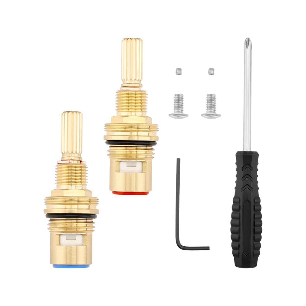 Brass 1-001 & Brass 1-002 Valve Cartridges Set For Cold Widespread Cartridges And Hot Widespread Valve Core 6935161491920