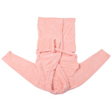 Warme Korallenfarbenes Samtbadekleid in Pink – Weich und saugfähig für Paare