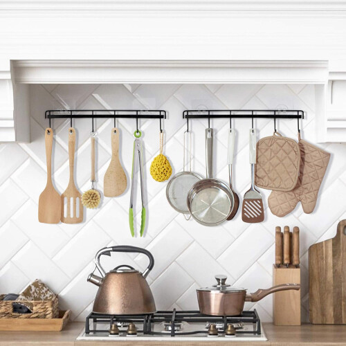 Βαρύς γάντζος τοίχου για εξοικονόμηση χώρου, σχεδιασμός από μπαμπού και μέταλλο, 1
