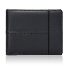 Card Holders Wallet for Men, Genuine Leather Bifold Wallets with Minimalist Practical Design, RFID Blocking Slim Wallet with ID Window and Wear Resist