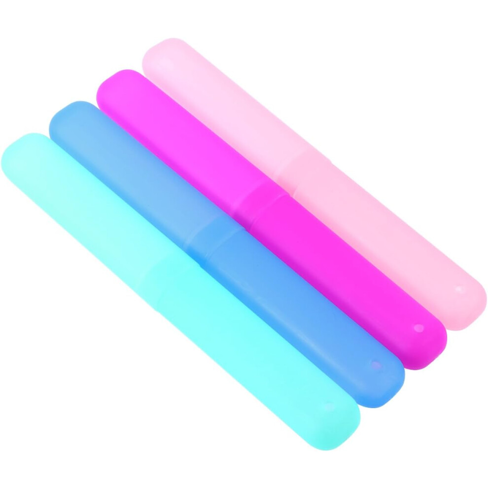 Light Adventure Ready, And Durable Abs Plastic Portable Toothbrush Cases With Ventilation Holes For Safe, Clean, And Convenient Travel Storage