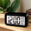 LCD Alarm Clock with Smart Digital Display, White Soft Background Lights Wide Viewing Angle Electronic Timepiece, Snooze Function Ultra-Quiet Scanning 2