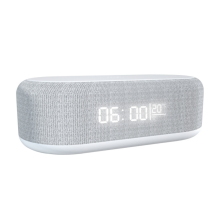 Stație de încărcare wireless cu ceas deșteptător multifuncțional, difuzor Bluetooth, afișaj digital cu ceas și protecție completă la