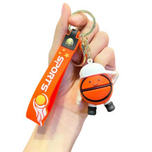 Portable Badminton Keychain for Keys Or Backpack Use-basketball