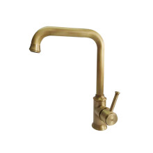 Kitchen Faucet With Antique Design, Solid Brass Construction Single Handle High Arc Sink Tap, 360 Degree Rotation Swivel Spout for Smooth Water Flow C