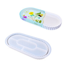 Kreative Blumenharz-Kasten, stabile Silikonform,-L oval