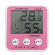 Zeer nauwkeurige elektronische temperatuursensor, thermo-hygrometer voor schoonheidssalons met geheugenfunctie voor maximale en minimale waarden,
