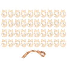 Décorations artisanales à faire soi-même pour les fêtes, ornements de Noël en bois, pendentifs décoratifs à suspendre, ensembles d'ornements