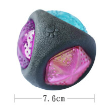 Langlebaler Gummi-Hunde-Bissball 7,6cm Dentale Backenzahnspielzeug 90g