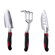 Gardening Tools Trio, Heavy Duty Gardening Kit With Ergonomic Non-Slip Handle, Aluminum Alloy For Durability, Transplant Trowel And Hand Rake