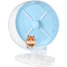 Jouet d'exercice pour hamster Pet Playtime Revolution : roue en plastique transparent, double roulement à billes en métal, fonctionnement