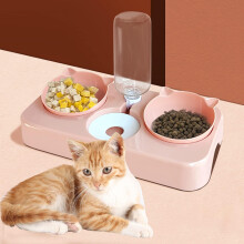 Excelente sistema de alimentación para mascotas, juego de cuencos multifuncionales con dispensador automático de agua, características