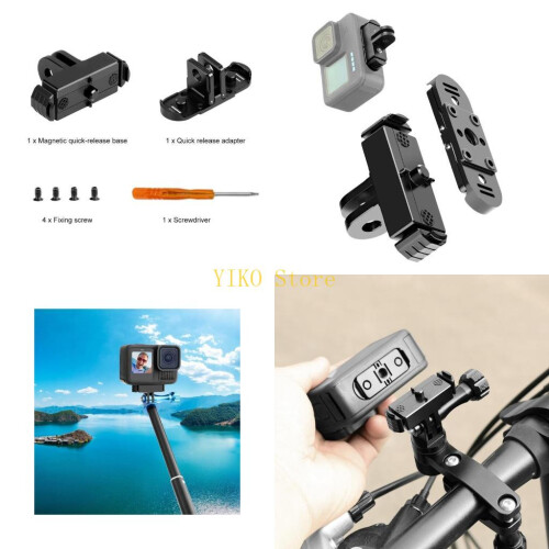 K32C Action Camera Mount Adapter Quick Release Aluminum Base For