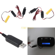 K32C 6V AA -paristo USB-virtalähdekaapeli päälle/pois-kytkin Vaihda 4 AA LR6 paristoa radio-sähkölelukellon LED-nauhaan