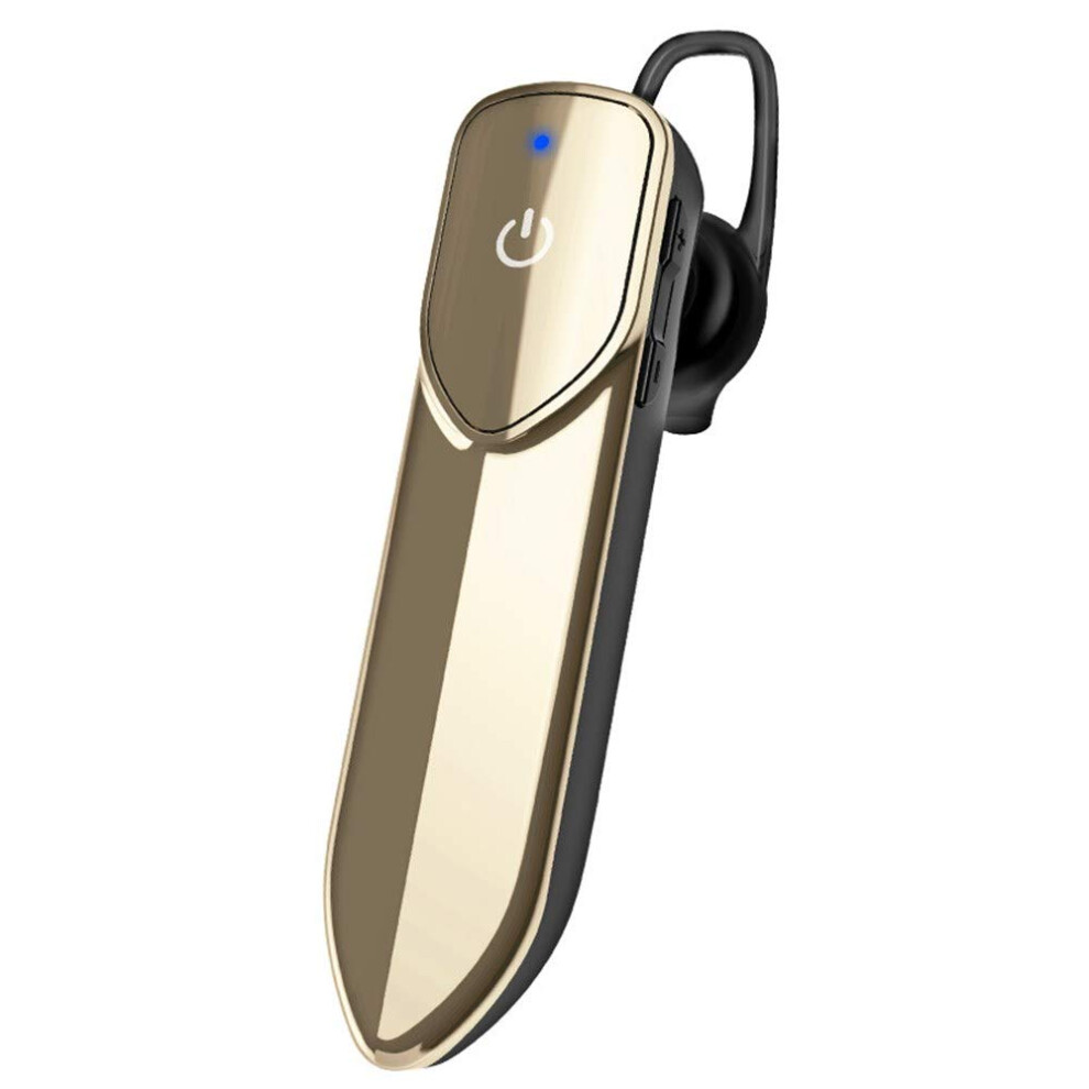 V19 Wireless Bluetooth Headset, Long Standby Time, Inear Stereo Earphone, Business Sports Oneear, Golden 9382693653284