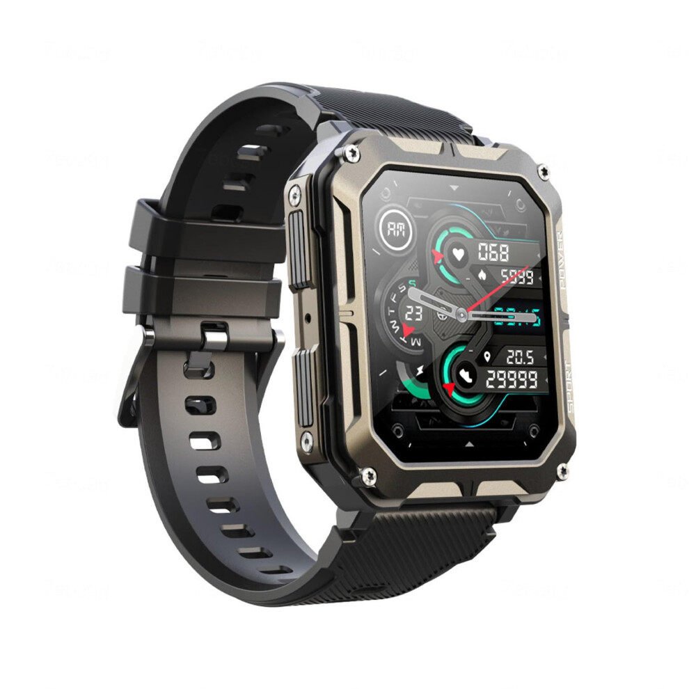 Military Smart Watches For Men 1.83Inch Hd Ip68 Waterproof Android/Ios C200727 24/7 Hr Spo2 Bp Sleep Black 9347817962765