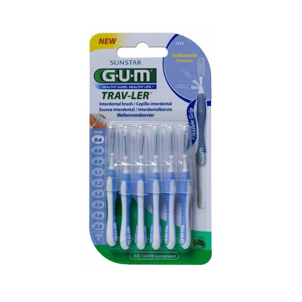 Butler gum Traveller Interdental Brush 0.6Mm 1312  | Precise Cleaning Between Teeth