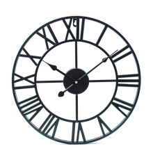 Wall Clock for Living Room Decor, Retro Roman Numeral Wall Clock with Non Ticking Quartz Movement, Industrial Style Hanging Wall Clock with Durable Me
