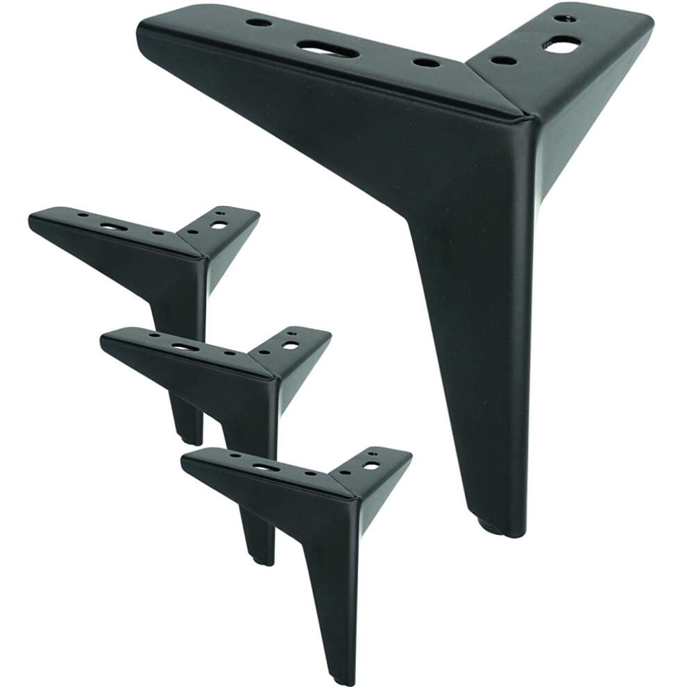Upgrade Your Home Decor: Metal Matte Black Triangle Feet, Easy Installation For Diy Furniture Replacement 9004841679860