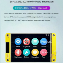 ESP32 Entwicklungsboard 2,4 Zoll Touch LCD TFT-Modul 240x320 Auflösung WLAN Bluetooth LVGL GUI für Arduino