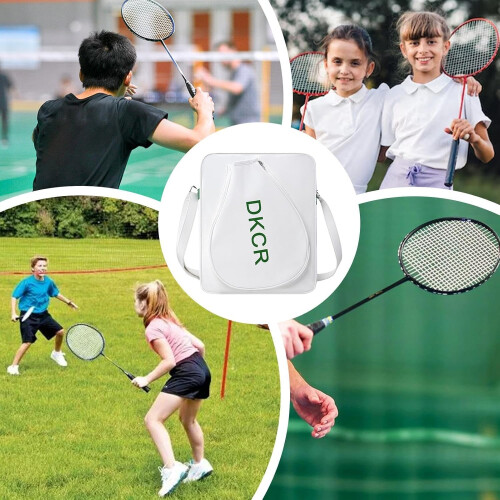 Tennis Racket Shoulder Bag, Compatible With Badminton Rackets, Large Capacity, Durable Polyester 2