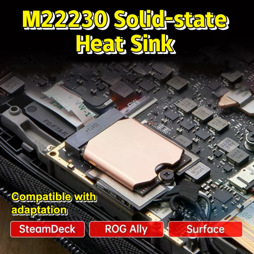 M.2 Harddisk Kobberkjølerribbe M.2 2230 Solid State-disker Kjøling Termisk kjøleradiator for Steam Deck Konsoll Tilbehør 1