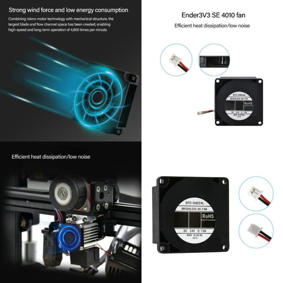 High Efficiency Cooling Blower Fan For Printer Heat Dissipation Quiet Operate 6935161515947