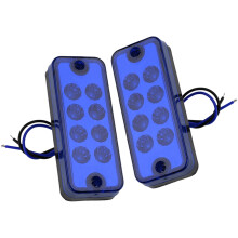 2Pcs Blau 8 LED-Seitenmarkierer, Lichtanzeigelampe, 12V Universal für Lkw, Anhänger, LKW, ATV SUV UTE Pickup-Boot,