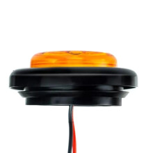 2Pcs Amber 2 Zoll 7-LED-Rundlastwagenanhänger Seitenmarkierlampe Rücklicht 24V universell für Wohnmobil-Ute UTV-Bootscaravan