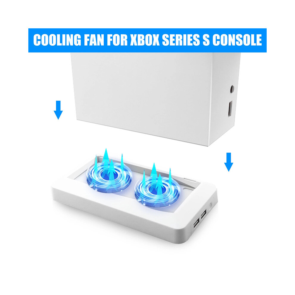 For Xbox Vertical Stand With 2 Cooling Fans Series S Cooler For Xbox Series S Game Console Holder With 2 Usb Ports 6935161483406