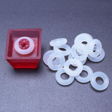 120Pcs O-Ring Schalter Dämpfer Weiße Tastenkappen Gummi für Tastenkappe O-Ring Ersatzteil für Cherry MX Tastaturdämpfer