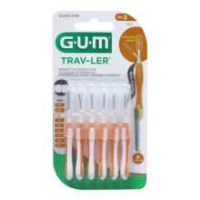 Butler gum Travler Interdental Brush 1412 - Pack of 6 | Cleaning Between Teeth And gum Care