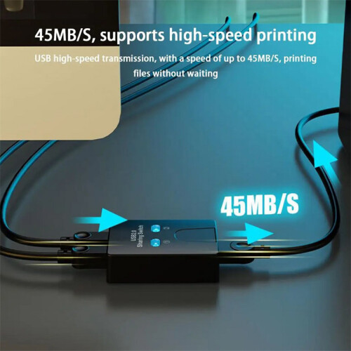 USB2.0 2 Θύρες Hub USB Switch Printer Sharer Δύο υπολογιστές Splitter U In Share Printer Disk Device Share 2 Usb USB 1out 1 H9S3