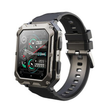 Pro Smart Watch Voice Assistant Bluetooth Calling IP68 Waterproof Android and iOS Compatible Outdoor Sports Black
