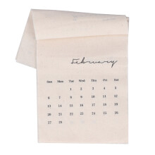 Vintage-Leinenkalender, stilvoller Stoffwandkalender für einfache Terminübersicht und Planung, handgefertigter Jahresplaner aus Canvas mit
