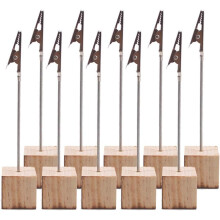 Conjunto de 10 prendedores de recados com fecho tipo jacaré para uso no escritório, com clipes de metal resistentes e fáceis de usar e base de