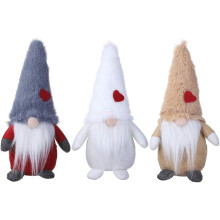 Festive Atmosphere with Plush Xmas Winter Decorations, Lucky Symbol of Joy, Adorable Sitting Christmas Gnome for Your Holiday Home Decoration