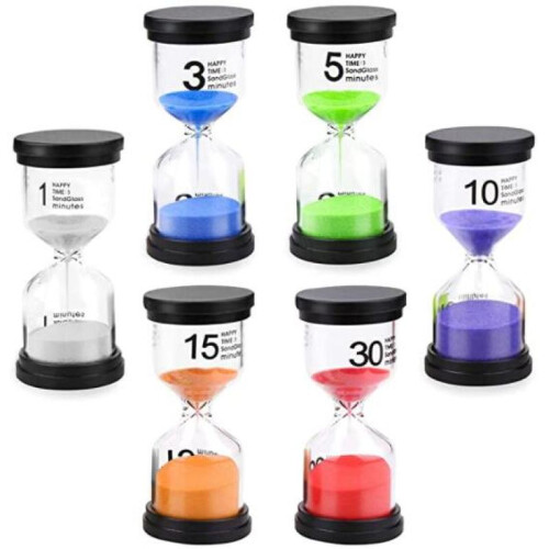 Sturdy Materials for Unmatched Durability, Effective Time Management Skills with 6 Colorful Sand Timer Set 2