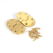 Enhance Your Space: Gold Coated Brass Butler Hinge with Round Edges, Concealed Design for Foldable Tables and Cabinets