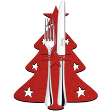 Elegante kerstbestekhouder, feestelijk vormgegeven bestekhouders, perfect voor feesttafels en kerstdinerdecoraties, verfraait de eettafel.