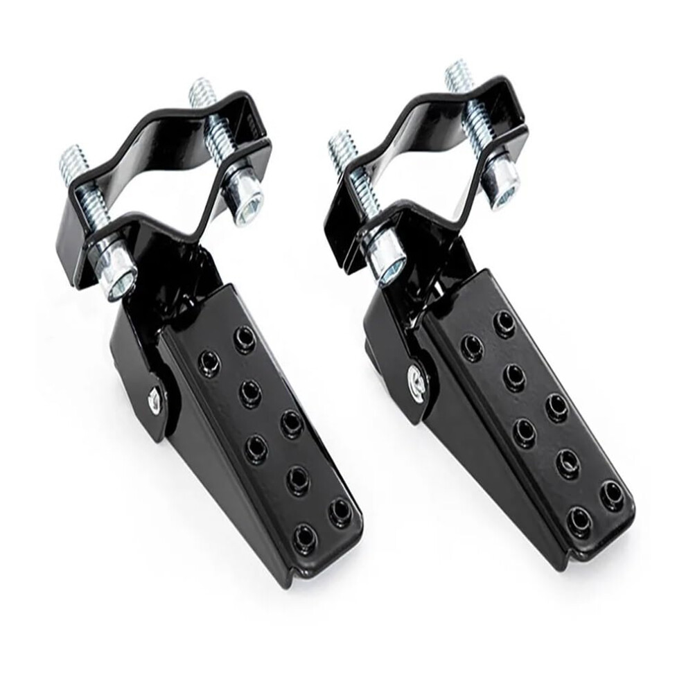 Footrest Pegs 25-28Mm Motorcycle Foldable Foot Nails Shock Absorbing Treadle Pedal Accessories 1 Pair Black 9347817965933