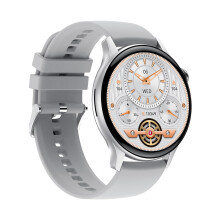 HK85 Smart Watch 1.43Inch AMOLED Display, Bluetooth 5.2, IP68, 260mAh, Android iOS Compatible, Silver