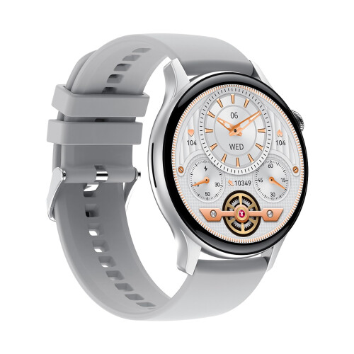HK85 Smart Watch 1.43Inch AMOLED Display, Bluetooth 5.2, IP68, 260mAh, Android iOS Compatible, Silver