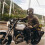 Waterproof Motorcycle Saddle Bag with Large Capacity Canvas Backpack Luggage Olive 2