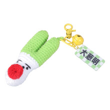 Adorable crochet-Boucle tête de chien oignon vert