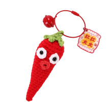 Porte-clés en fil réaliste-Anneau de fil de poivron rouge